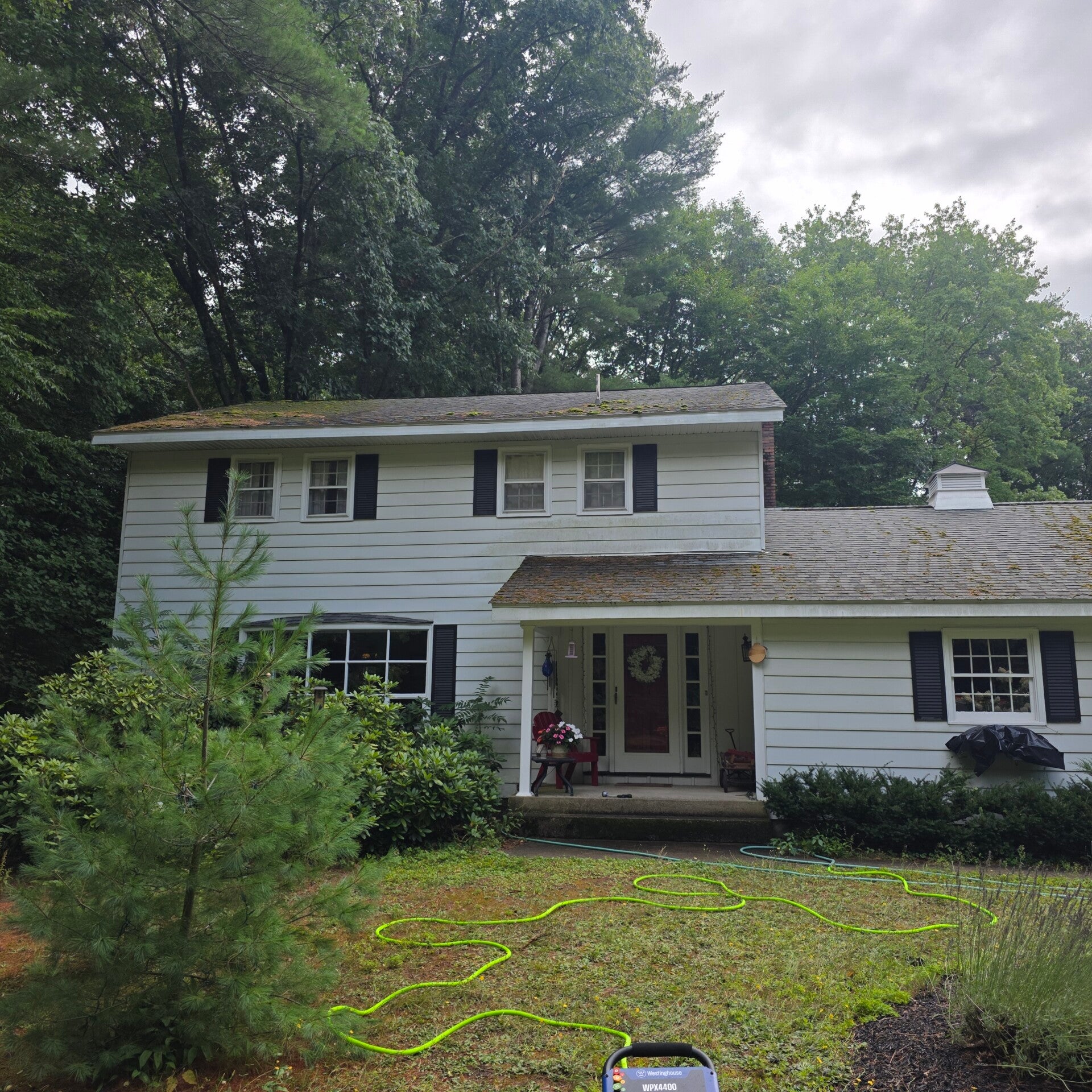 Before mold and moss removal in Rome NY